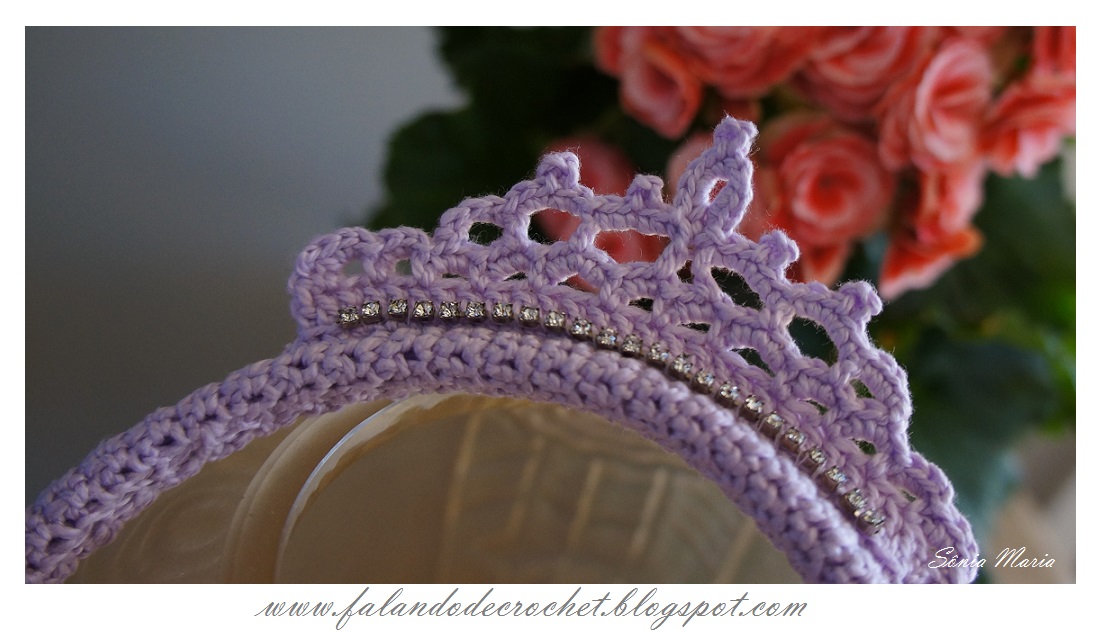 Vestidinho de crochê princesinha + tiara