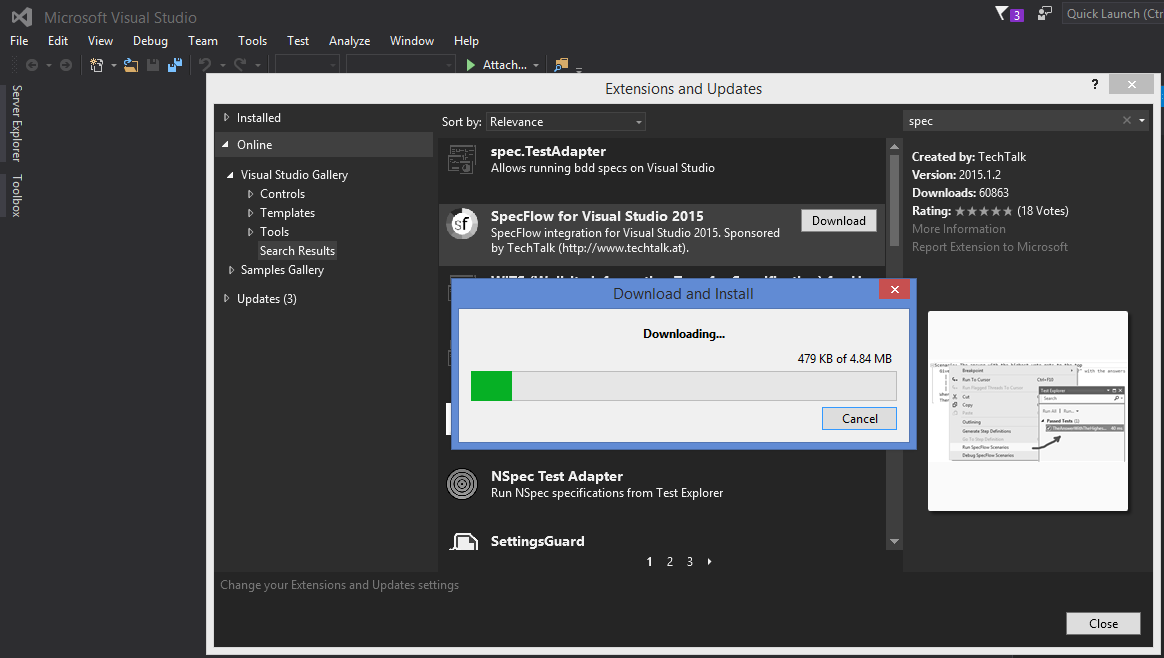 C# - Configuring SpecFlow in Visual Studio | Automation Home