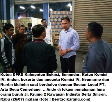 Dapat Pengaduan 5 Buruh Di Tahan Perusahaan Dprd Bekasi Sidak Pt Arta Boga Cemerlang Buruh Today