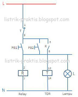 Diagram kontrol staircase konvensional