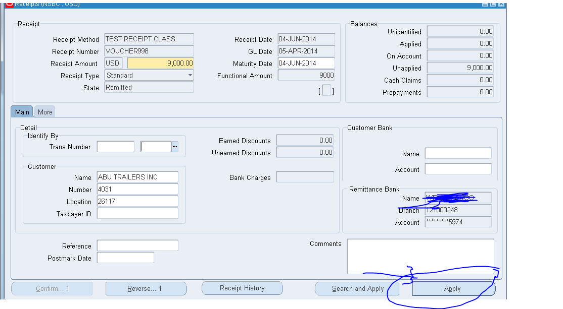 AR Receipts Receipt Creation Tutorial by Pranay Tiwari