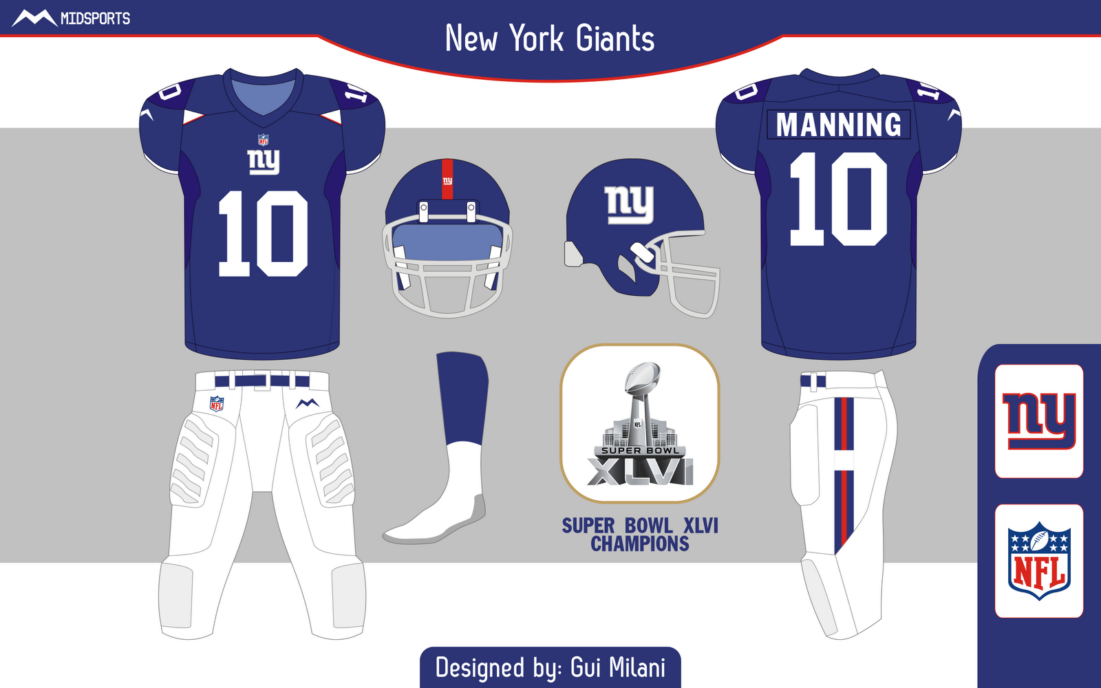 Midsports Design by Gui Milani New York Giants