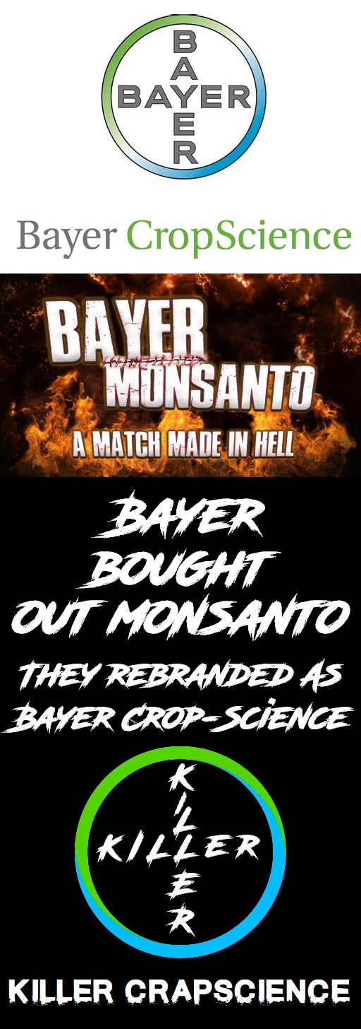 Bayer Bought Monsanto Out, And Renamed Their Company: Bayer CropScience