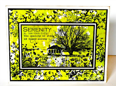 Mixed Media Card - stamps Artistic Outpost Serenity