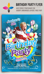 birthday party poster flyers creative