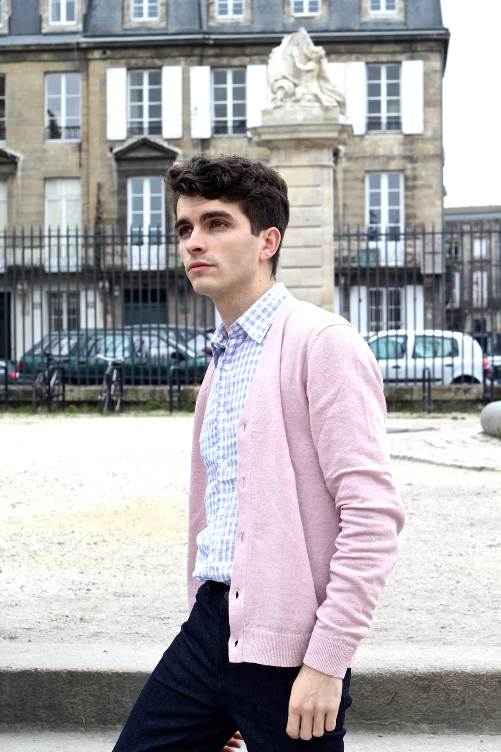 blog-mode-style-homme-paris-bordeaux-uniqlo-lifewear-lin-linen-cardigan-rose-chemise-carreaux-slim-diesel-chauures-balibaris-chaussettes-royalties - 2 (1)