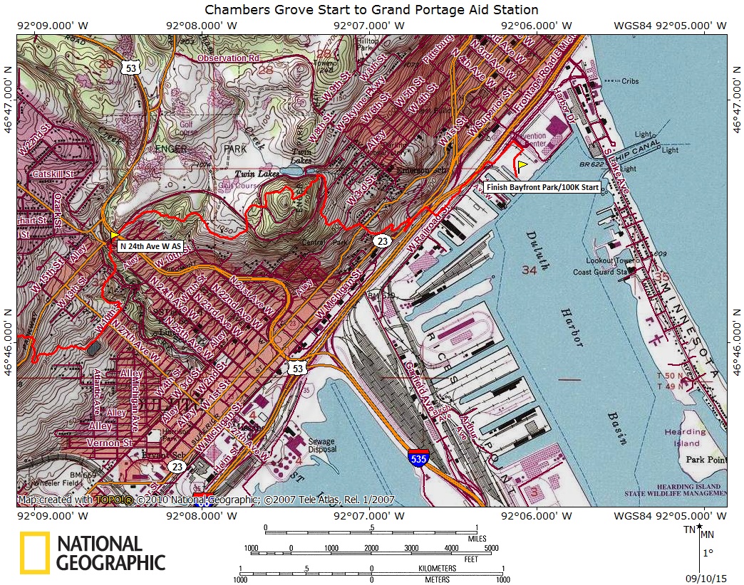 Wild Duluth Races 100K, 50K and 1/2 Marathon Course Maps