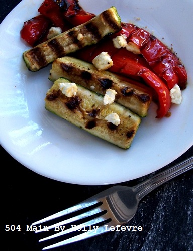 grilled vegetables with goat cheese