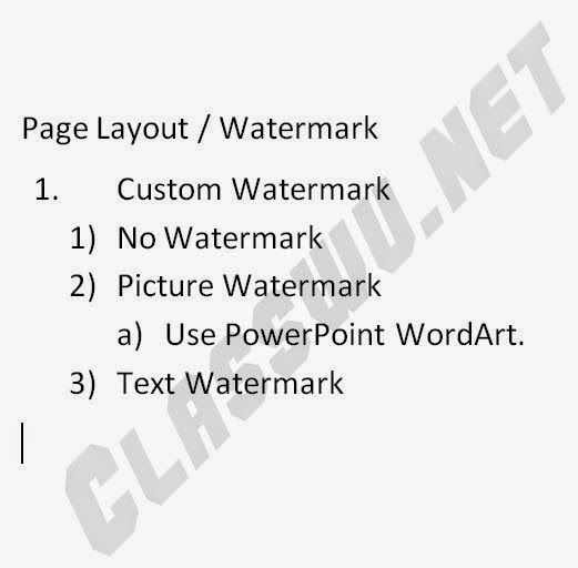 Compu21: Watermark in Word