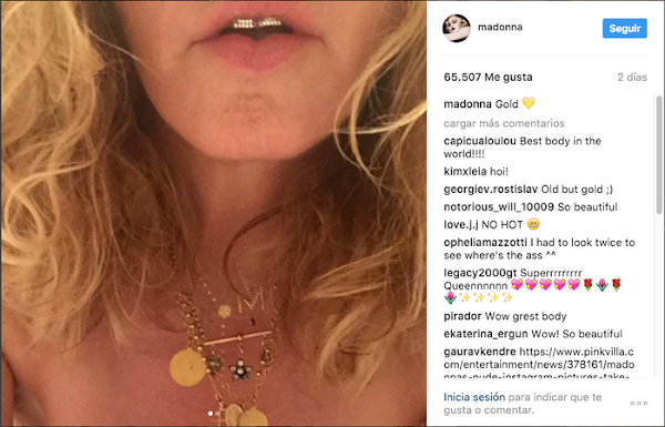 Madonna publicó fotos desnuda en Instagram