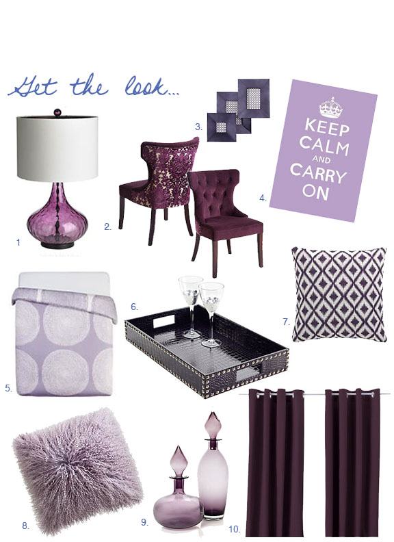 Bungalow 1a: Home Interiors: Purple Pleasure