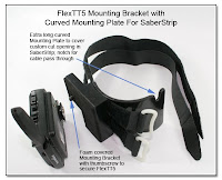 FlexTT5 Mounting Bracket with Curved Mounting Plate for SaberStrip - (Outside View with FlexTT5 Removed)