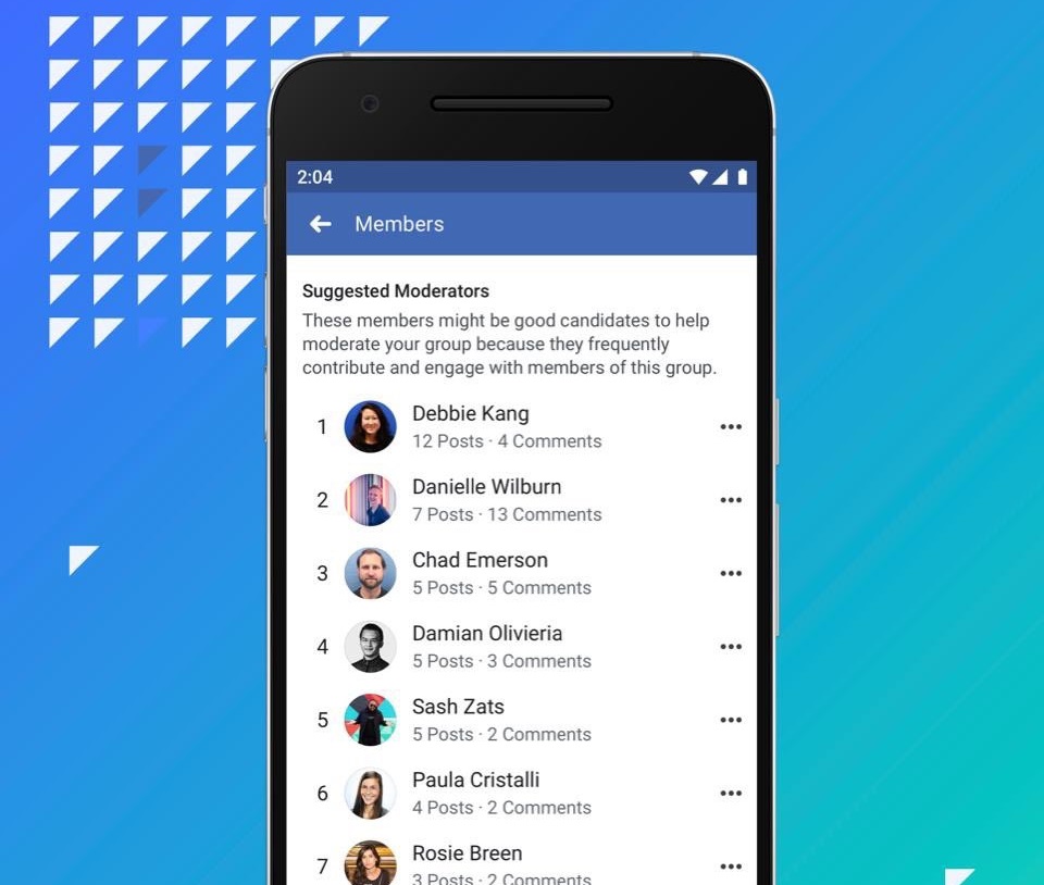 Facebook is testing an AI ‘Suggested Moderators’ feature for Groups. It will assess a group member’s level and type of activity and engagement within the group to make suggestions.