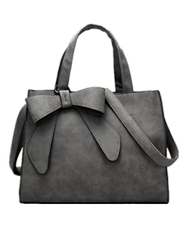 Grey vintage Leather handbag