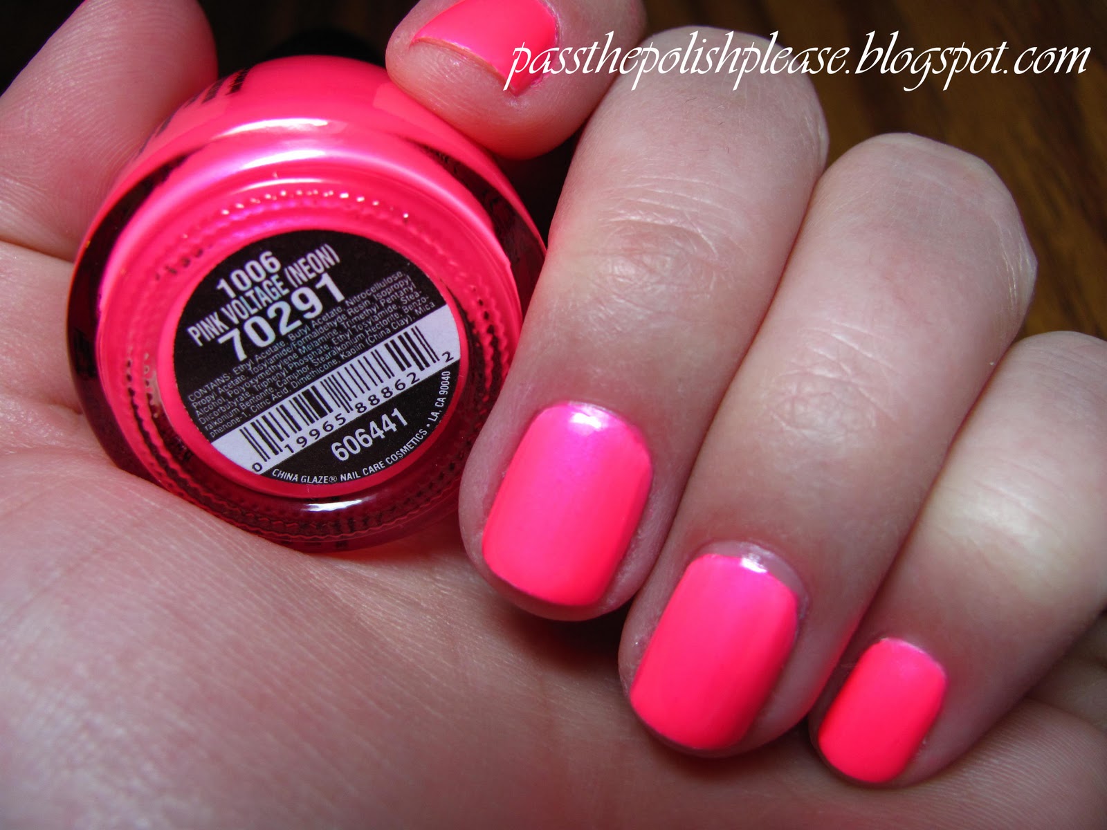 China Glaze Nail Lacquer in "Pink Voltage" - wide 4