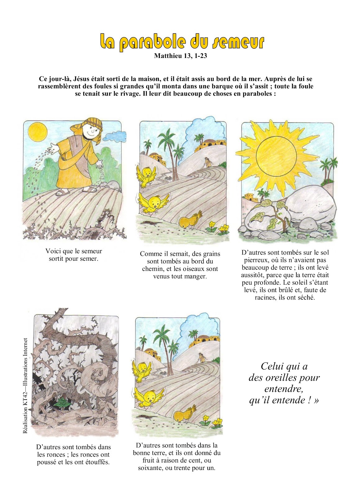 BD et textes illustrés sur la parabole du semeur KT42 portail caté BD et textes illustrés sur la parabole du semeur KT42 portail caté