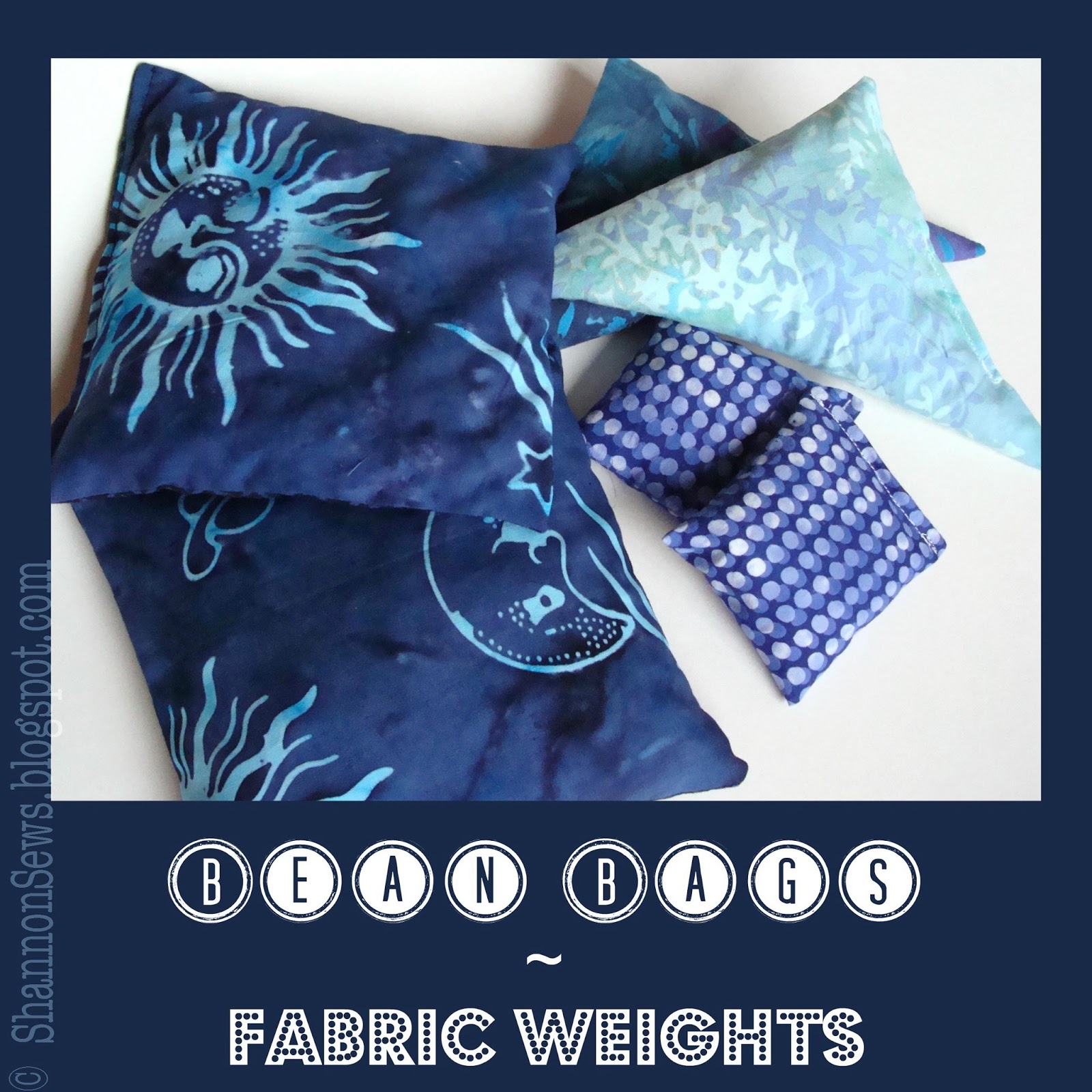 Shannon Sews: DIY Fabric Weights / Bean Bags / Rice Bags