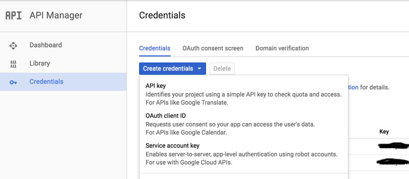 How to Get YouTube API Credentials 2 YouTube API Credentials page