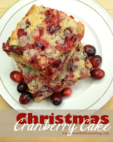 Christmas Cranberry Cake - Simple and Delicious 6 Ingredient, Made-from-Scratch Holiday Cake Recipe - www.sweetlittleonesblog.com  
