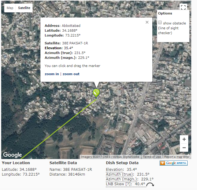 Measure The Azimuth & Elevation Angles For Satelite Dish Sat Guru