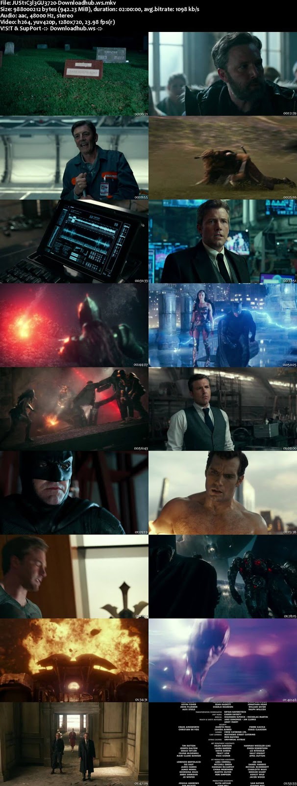 Justice League 2017 English 720p Web-DL 950MB ESubs