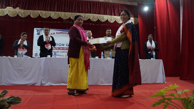 Distribution of free laptops under Anundoram Borooah Award Scheme at Haflong