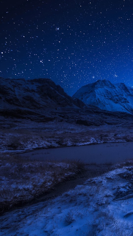 France Mountains Alps Night Stars Galaxy Note HD Wallpaper