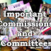 List of Important Commissions and Committees