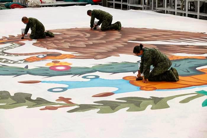 Unileventv: LA BANDERA MEXICANA ,UN ARDUO TRABAJO ARTESANAL.