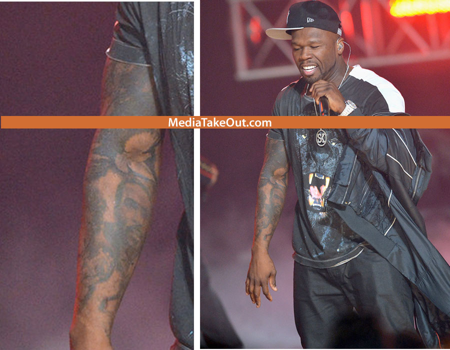 50 Cent Back Tattoo Removed.