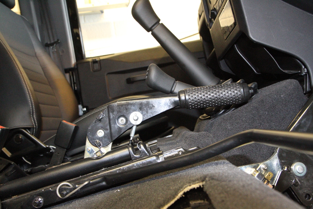 Defender 90 XS Repositioned Hand Brake Lever