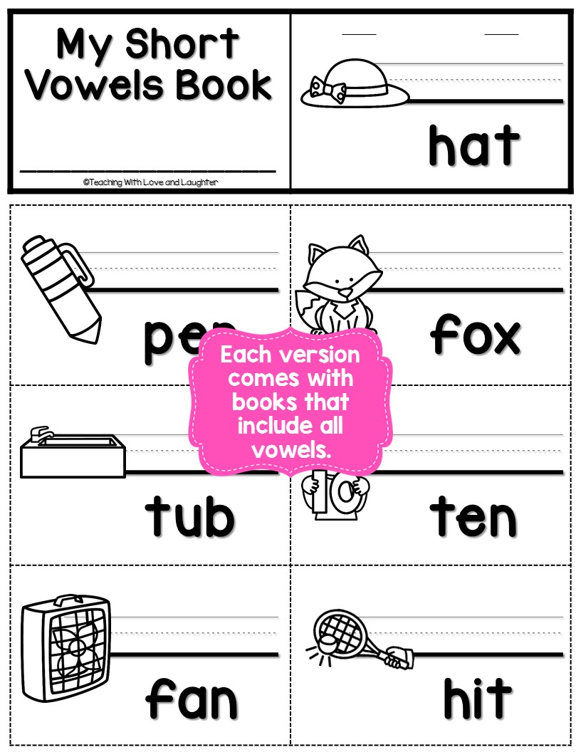 Teaching With Love and Laughter Fun Flip Books for Short Vowels and a