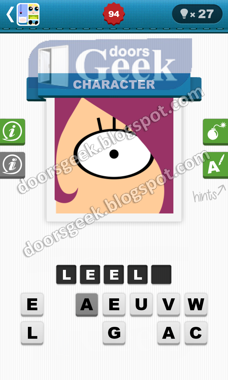 Cartoon Quiz Level 94 (bubble quiz games) Doors Geek