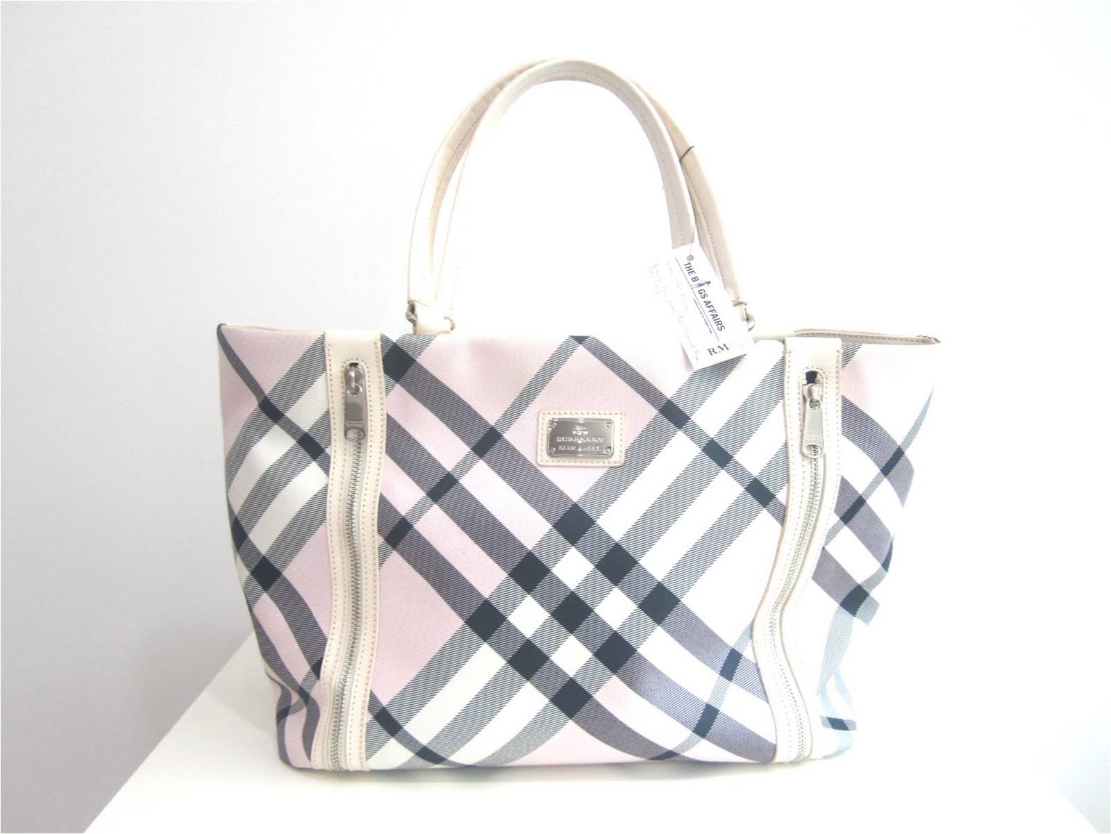 The Bags Affairs ~ Satisfy your lust for designer bags: BURBERRY BLUE LABEL PINK CHEKERED TOTE ...