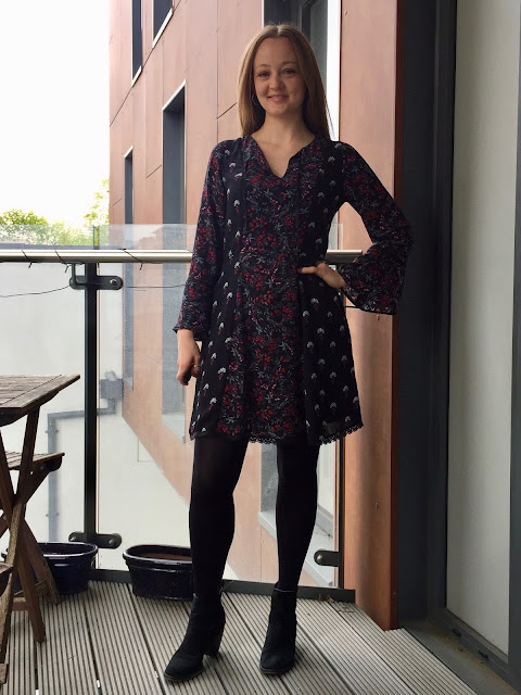 Diary of a Chain Stitcher: Mixed Print Parker Collection Dress from Tribe Patterns at The Foldline designed by Fiona Parker