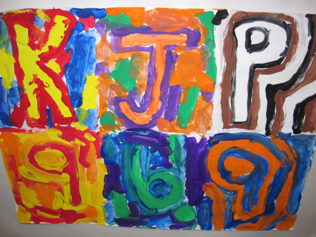 Cogburn Woods Artworks 3rd Grade Jasper Johns Initals And