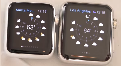 Apple watch 38mm vs 42mm model size compare