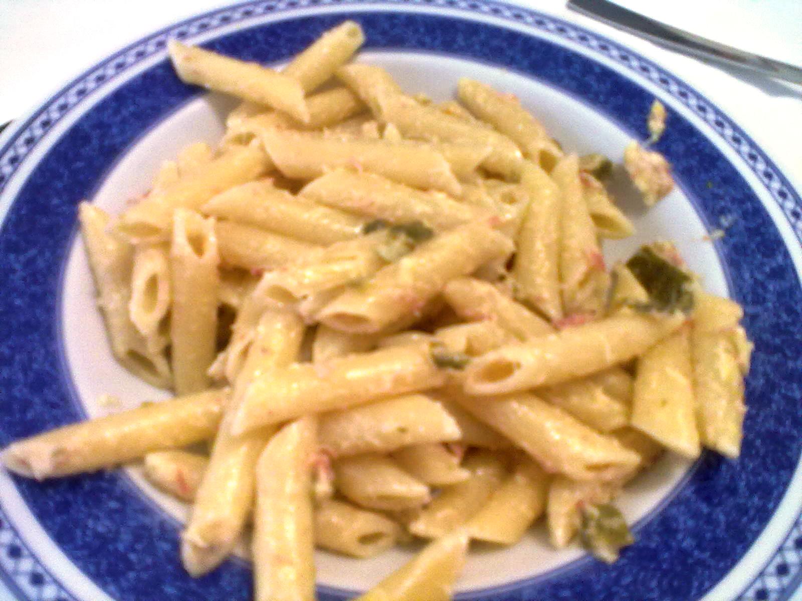 Sugo con prosciutto crudo, zucchine e panna Pomodori verdi fritti