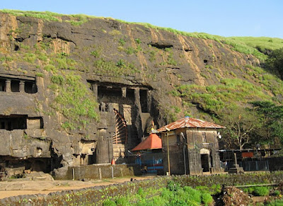 Picture of Karla Caves, largest Buddhist Rock Cut Caves in India