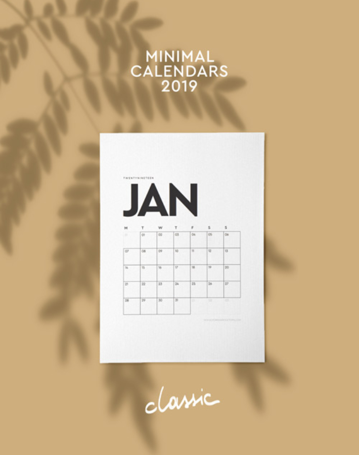 Calendarios 2019 imprimibles gratis