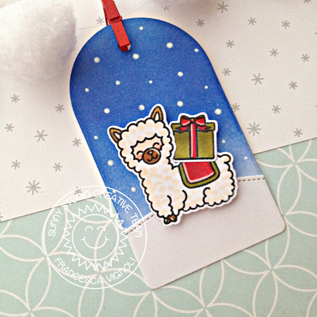 Sunny Studio Stamps: Build-A-Tag Alpaca Holiday Party Pups Purrfect Birthday Winter Themed Gift Tags by Franci Vignoli
