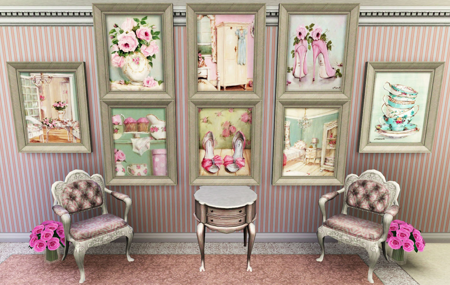 Katty's Sims 3 Creations Shabby Chic Paintings by Gail McCormack