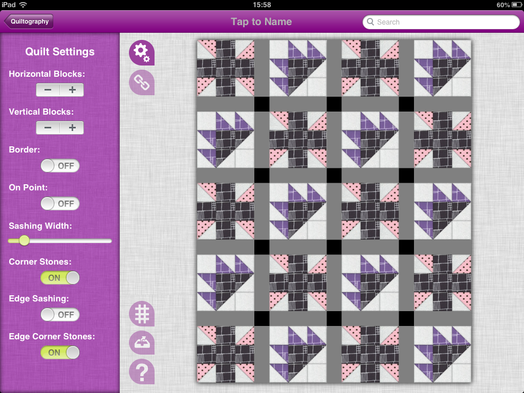 Quiltography a new iPad quilt design app