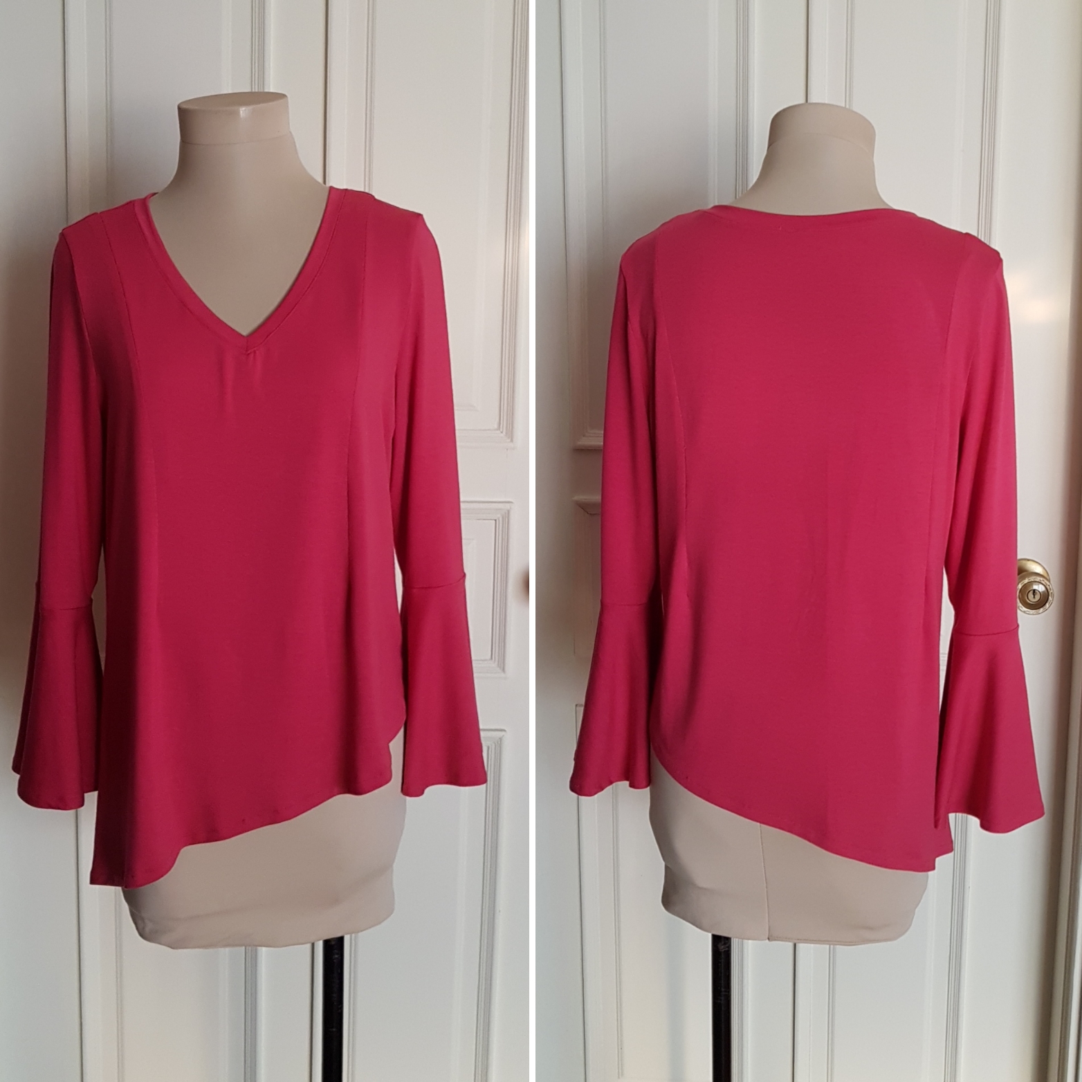 Asymmetrical Top with Bell Sleeve