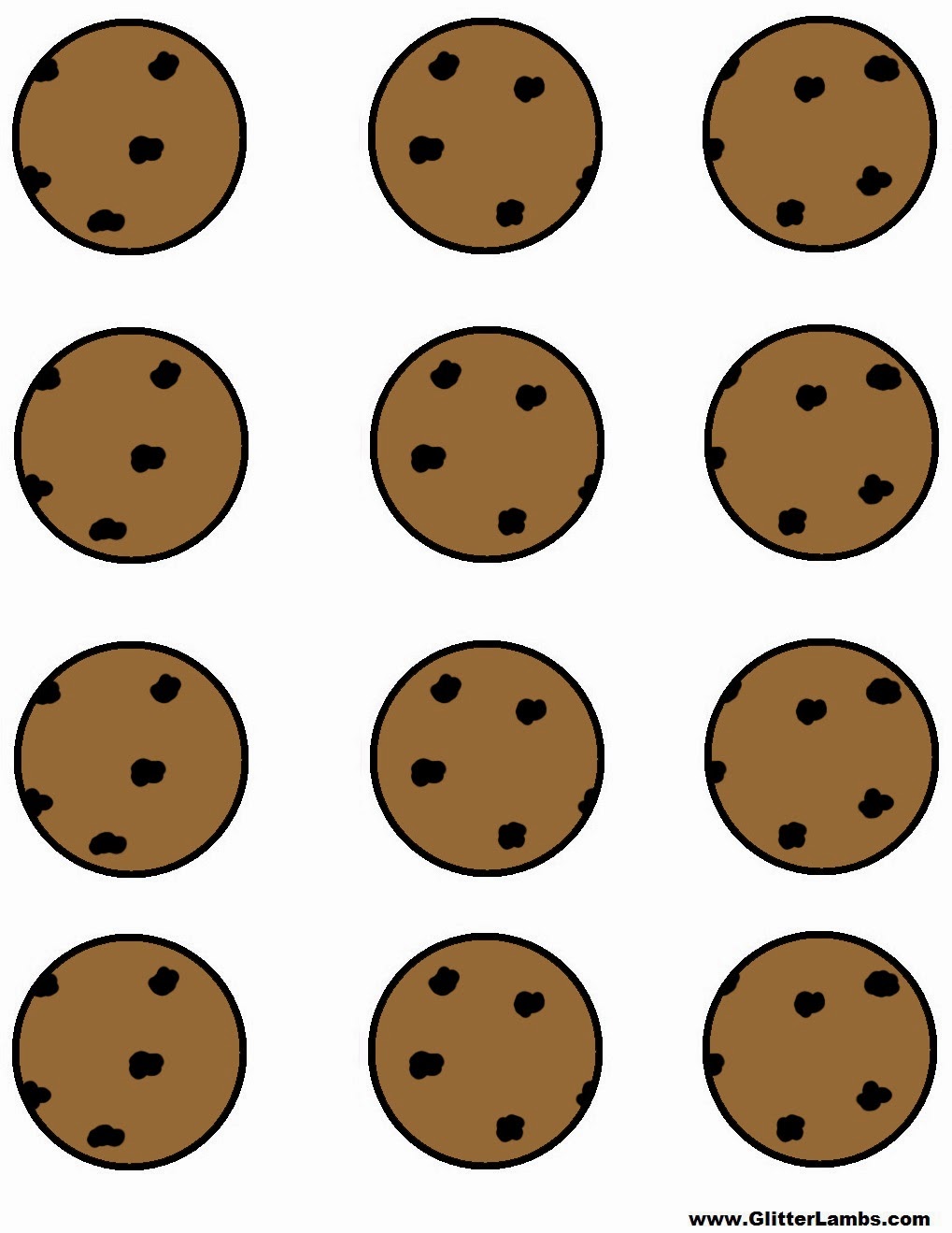 The Gallery For Chocolate Chip Cookie Template Printable
