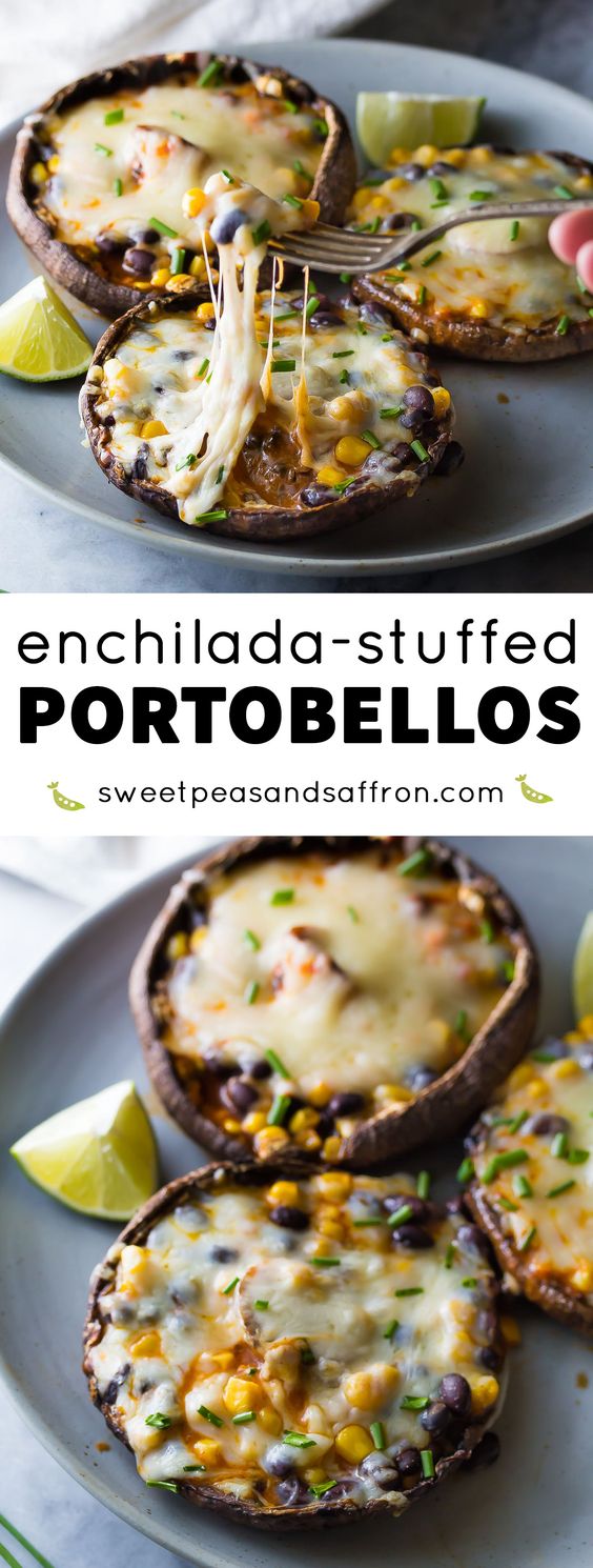 Enchilada Stuffed Grilled Portobello Mushrooms #enchilada #stuffed #grilled #portobello #mushroom #vegan #veganrecipes #vegetarian #vegetarianrecipes Enchilada Stuffed Grilled Portobello Mushrooms #enchilada #stuffed #grilled #portobello #mushroom #vegan #veganrecipes #vegetarian #vegetarianrecipes