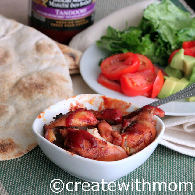 Create With Mom Tandoori chicken wraps