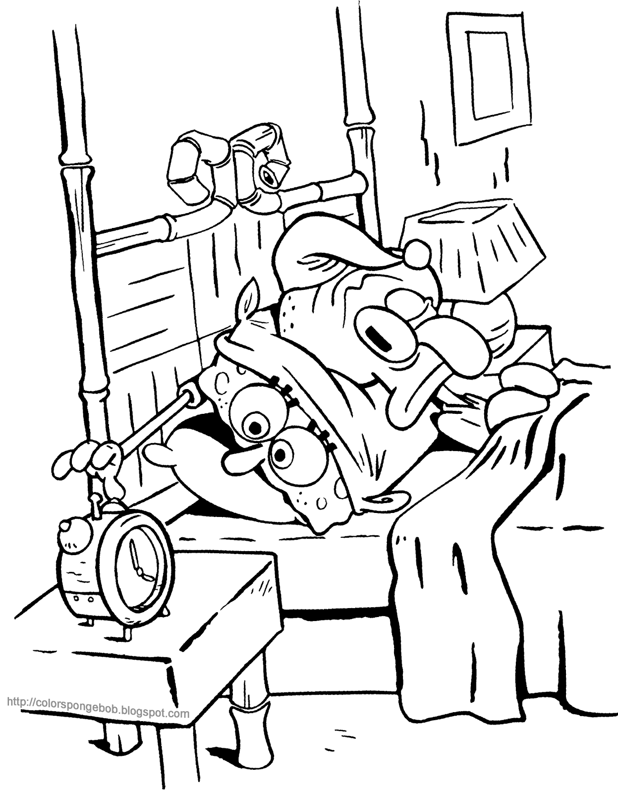 a coloring pages of spongebob - photo #25