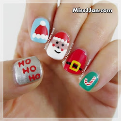 santa easy nail designs claus tutorial christmas without paint beauty