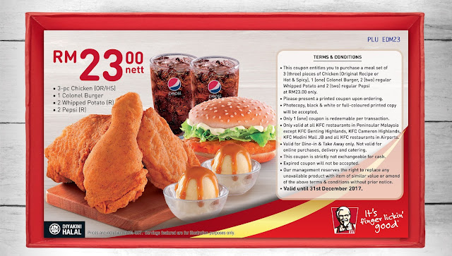 Malaysia KFC Voucher Discount Offer Promo